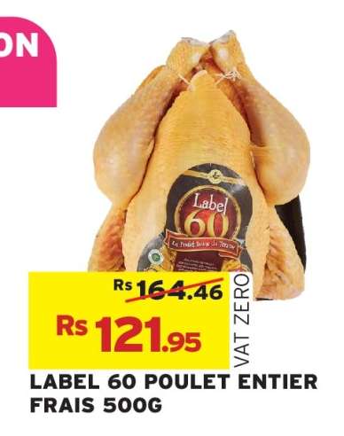 LABEL 60 POULET ENTIER FRAIS 500G