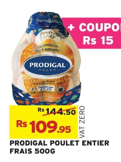 PRODIGAL POULET ENTIER FRAIS 500G