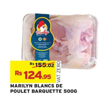 MARILYN BLANCS DE POULET BARQUETTE 500G