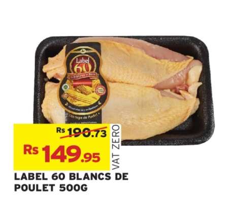 LABEL 60 BLANCS DE POULET 500G