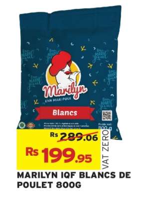 MARILYN IQF BLANCS DE POULET 800G