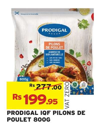 PRODIGAL IQF PILONS DE POULET 800G