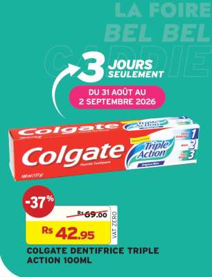 COLGATE DENTIFRICE TRIPLE ACTION 100ML