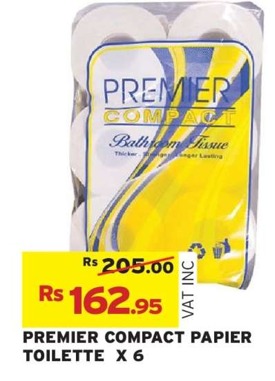 PREMIER COMPACT PAPIER TOILETTE X 6