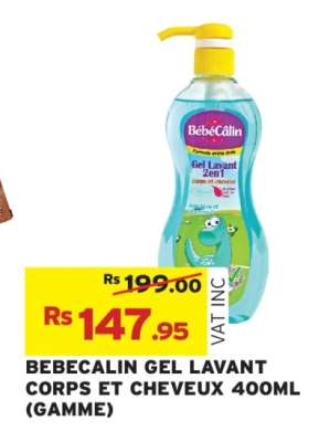 BEBECALIN GEL LAVANT CORPS ET CHEVEUX 400ML (GAMME)