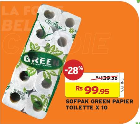 SOFPAK GREEN PAPIER TOILETTE X 10