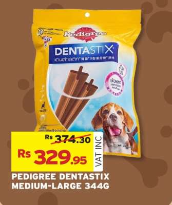 PEDIGREE DENTASTIX MEDIUM-LARGE 344G