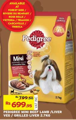 PEDIGREE MINI BEEF LAMB /LIVER VEG / GRILLED LIVER 2.7KG