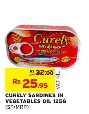 Curely Sardines in Vegetables Oil 125g