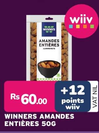 WINNERS AMANDES ENTIÈRES 50G