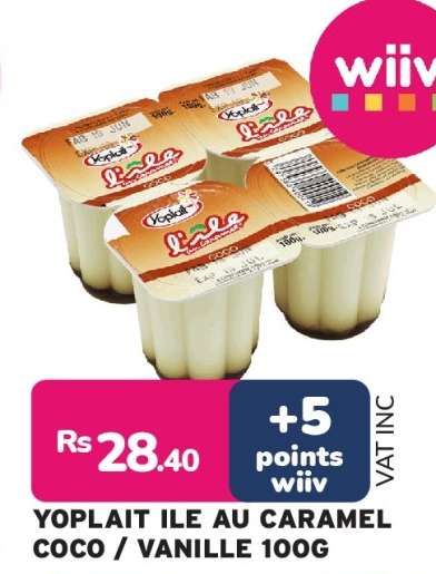 YOPLAIT ILE AU CARAMEL COCO / VANILLE 100G