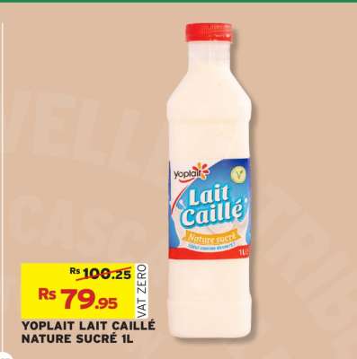 YOPLAIT LAIT CAILLE NATURE SUCRE 1L