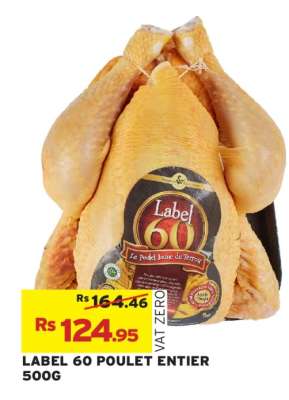 LABEL 60 POULET ENTIER 500G