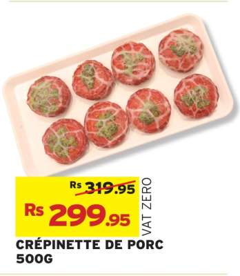 CRÉPINETTE DE PORC 500G