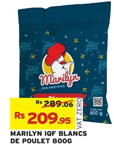 MARILYN IQF BLANCS DE POULET 800G