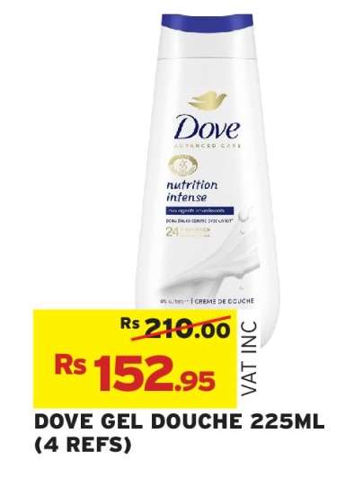 DOVE GEL DOUCHE 225ML (4 REFS)