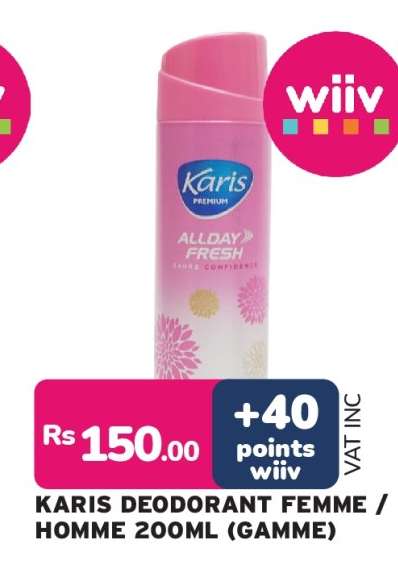 KARIS DEODORANT FEMME / HOMME 200ML (GAMME)