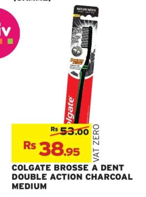 COLGATE BROSSE A DENT DOUBLE ACTION CHARCOAL MEDIUM