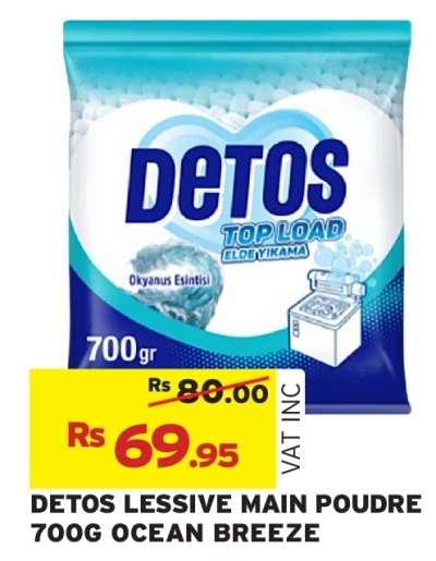 DETOS LESSIVE MAIN POUDRE 700G OCEAN BREEZE