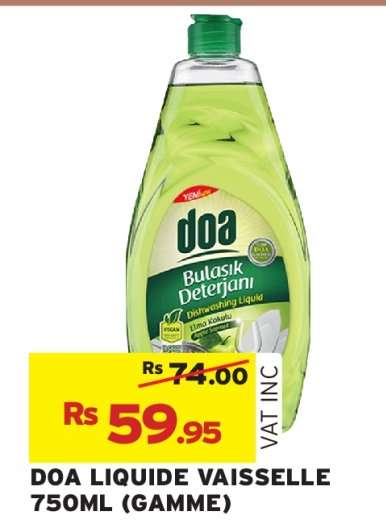 DOA LIQUIDE VAISSELLE 750ML (GAMME)