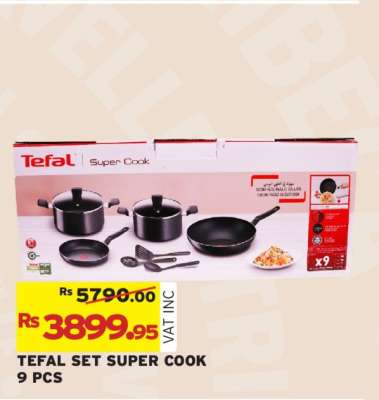 TEFAL SET SUPER COOK 9 PCS