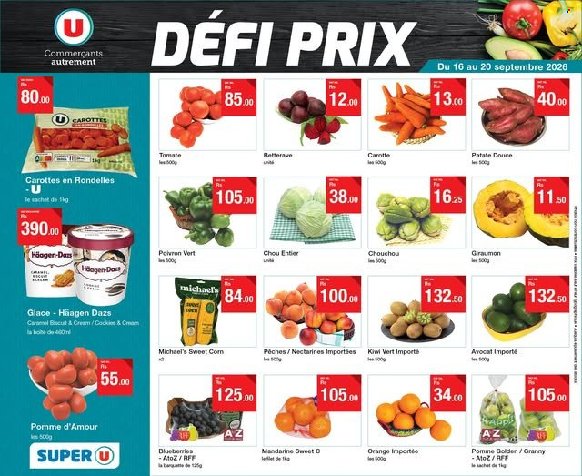 Catalogue Super U - 16/09/2026 - 20/09/2026. Page 1
