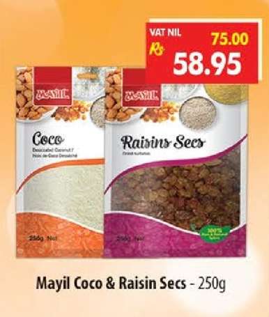 Mayil Coco & Raisin Secs - 250g