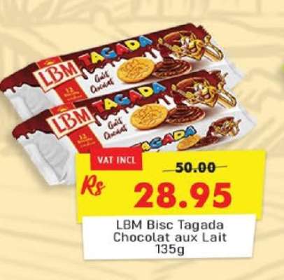 LBM Bisc Tagada Chocolat Aux Lait 135g