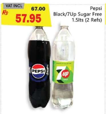 Pepsi Black/7Up Sugar Free