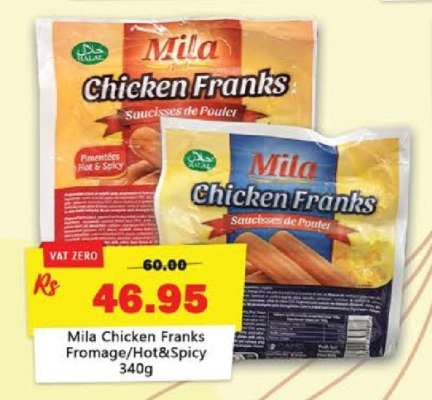 Mila Chicken Franks Fromage/Hot&Spicy