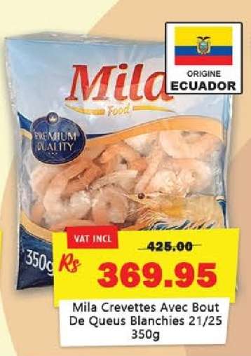 Mila Crevettes Avec Bout De Queues Blanchies 21/25 350g
