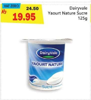 Dairyvale Yaourt Nature Sucré 125g