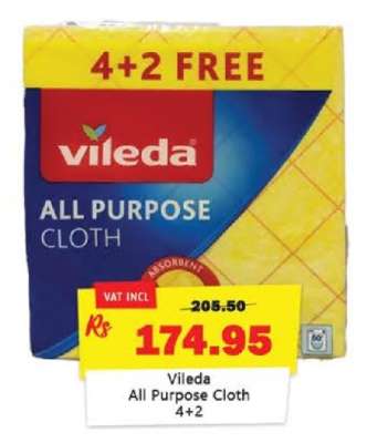 Vileda All Purpose Cloth 4+2
