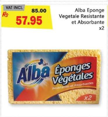 Alba Éponge Vegetale Resistante et Absorbante x2