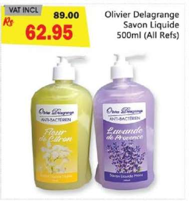 Olivier Delagrange Savon Liquide 500ml (All Refs)