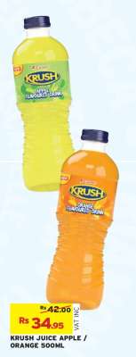 KRUSH JUICE APPLE / ORANGE 500ML