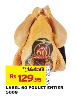 LABEL 60 POULET ENTIER 500G