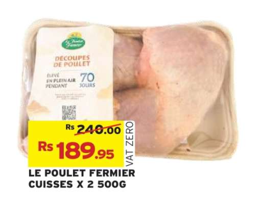 LE POULET FERMIER CUISSES X 2 500G