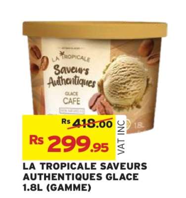 LA TROPICALE SAVEURS AUTHENTIQUES GLACE