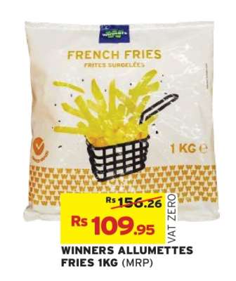 WINNERS ALLUMETTES FRIES 1KG