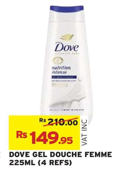 DOVE GEL DOUCHE FEMME 225ML (4 REFS)