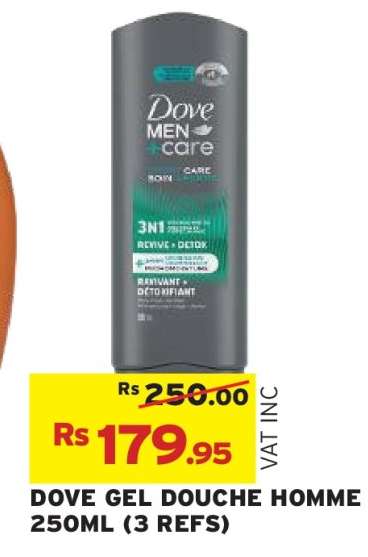 DOVE GEL DOUCHE HOMME 250ML (3 REFS)