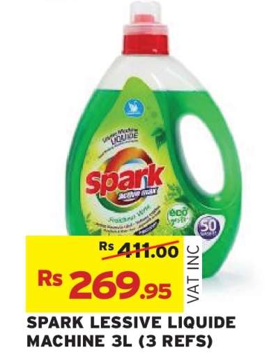 SPARK LESSIVE LIQUIDE MACHINE 3L (3 REFS)