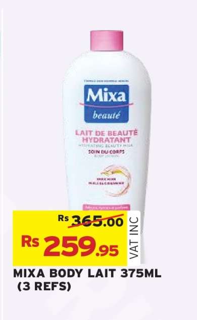 MIXA BODY LAIT 375ML (3 REFS)