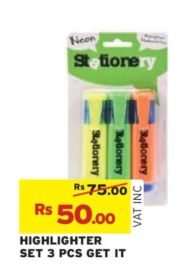 HIGHLIGHTER SET 3 PCS GET IT