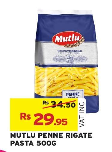 MUTLU PENNE RIGATE PASTA 500G
