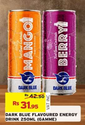 DARK BLUE FLAVOURED ENERGY DRINK 250ML (GAMME)