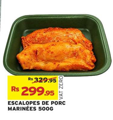 ESCALOPES DE PORC MARINÉES 500G