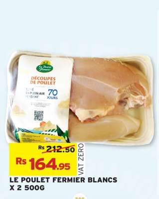 LE POULET FERMIER BLANCS X 2 500G