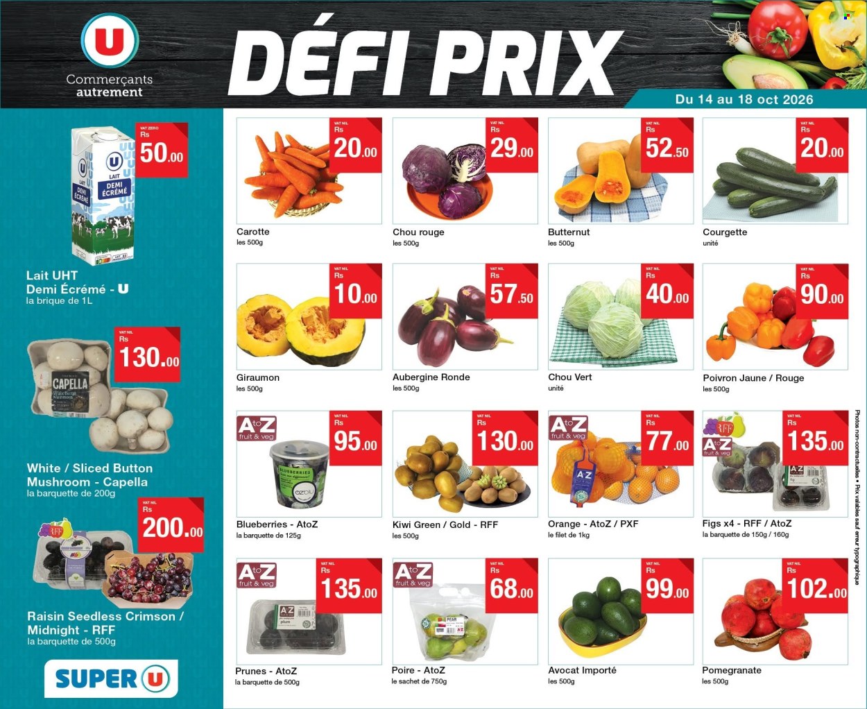 Catalogue Super U - 14/10/2026 - 18/10/2026. Page 1